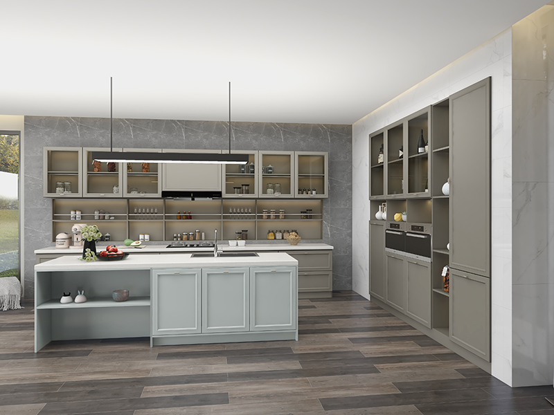 全铝厨柜材料整体厨房家用全铝家居柜体门板台面