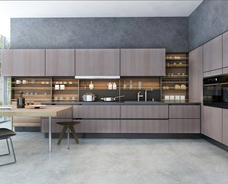  新中式全铝整体厨房柜 定制一体柜子厂家